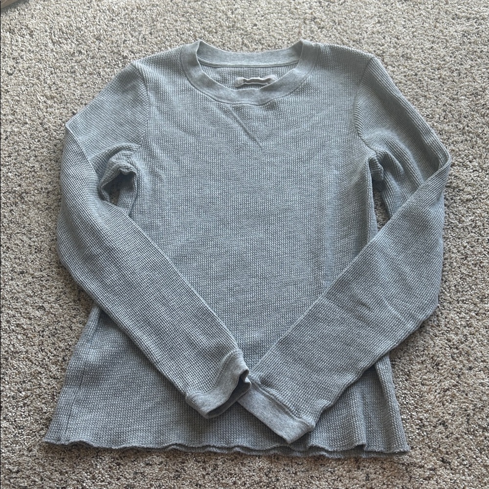 Everlane Waffle Crew Gray Size M